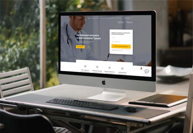 Мультиязычный landing-page о лечении в турции
